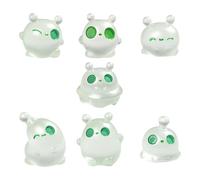 Milisten 7Pcs Miniature Figurines with Glow the Dark Feature Unique DIY Decor for Fairy Gardens Desktop Home and Space Party Decorations Accessories for Boy Girl and Miniature Dollhouse