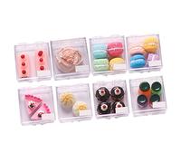 Milisten 8 Sets Miniature Dessert Model Set Realistic Pretend Play for Mini House Decor Vivid Cake Bread Donut Food for Kitchen Scene Layout and Collectible Gift