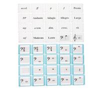 Milisten 80pcs Music Education Flashcards Piano Note Theory Flash Cards Music Theory Learning Aid Compatible Multiple Instruments for Beginners Study Cards for Rhythm Training and Education