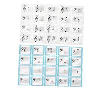 Milisten 80pcs Music Note Flashcards Double-sided for Piano Violin and Other Instruments Bright Music Education Cards for Theory Learning and Sight Reading Practice
