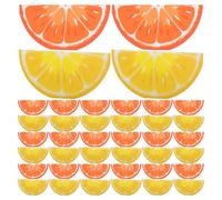Milisten 80pcs Semicircular Paper Napkins with Vibrant Lemon and Orange Fruit Design, 2-Layers Sturdy and Absorbent Cocktail Napkins for Summer Parties and Large Events, 80 Sheets