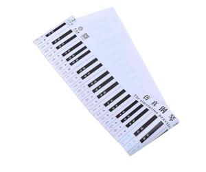 Milisten 88 Key Piano Keyboard Chart Sticker with Piano Notes Guide Labels Waterproof Red Pvc Material Anti-ink Practice Aid for Beginners and Students and Practice