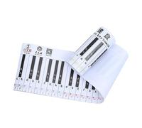 Milisten 88-key Piano Keyboard Practice Chart 1:1 Scale Simulation, Black and White Keyboard Guide Paper Staff Notation and English Note Names, Suitable for Piano Learners and Music Education