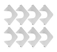 Milisten 8pcs Billiard Table Corner Plate Abs Silver Chrome Corner Guard Plate for Pool Table Precise Fit Design for Homes and Commercial Venues