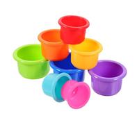 Milisten 8pcs Bunny Toy Cups Stacking Rabbit Foraging Cups for and Food Storage Safe Smooth Plastic for Pet Fun and Activities
