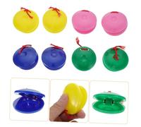 Milisten 8pcs Castanet Finger Castanets Musical Education with Smooth Edges for Rhythm Training Early Learning Gift for Boys Pink Yellow Blue Green