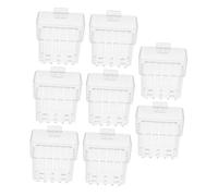 Milisten 8pcs Clear Acrylic Aquarium Plant Holder with Sturdy Hanging Hooks Transparent Hydroponics Cups for Fish Tank Shelf Modern Planter Pots for Aquatic Plant Cultivation and Decoration