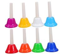 Milisten 8pcs Colorful Hand Bell Set for Educational Musical Instruments for Interactive Play Durable and Design for Music Classes and Learning Rhythms
