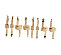 Milisten 8pcs Double Head Guitar Effect Pedal Convert Connector Hook and Straight Converter Plug for Guitar Effect Pedal Adapter Straight Type Audio Coupler for Live Performance
