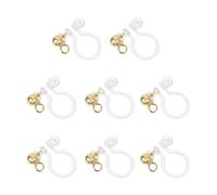 Milisten 8pcs Ear Clip Converter Earring Clip for People Without Pierced Ears, Lightweight Plastic and Metal U Type, Painless Non-Piercing Design, for DIY Decoration