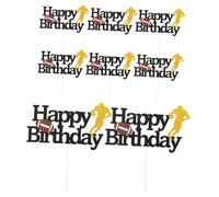 Milisten 8pcs Football Cake Toppers for Birthday Party Vibrant American Football Themed Cupcake Picks Easy to Insert and Remove Color Retention for Boys Celebration