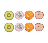 Milisten 8pcs Fruit Bath & Shower Sponge - Luxuriously Soft Exfoliating Sponge - Cartoon Soft Shower Scrubber Apples/Kiwis/Pitaya/Oranges Shaped