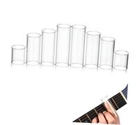 Milisten 8pcs Glass Guitar Slides with Multiple for Acoustic Bass Stringed Instruments Smooth Finger Covers for Warm Tone and Comfortable Play Essential Guitar Accessories for Beginners and