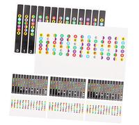 Milisten 8pcs Guitar Fretboard Stickers for Beginners Pvc Note Stickers with Release Paper Easy to Stick Help Learn Guitar Frets Faster Assorted Colours