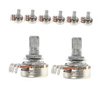 Milisten 8pcs Guitar Potentiometer Kit for Electric and Bass Guitar Tone Bk Volume Audio Taper Controls Shaft Replacement Parts for Precise Volume and Tone Maintenance Accessories
