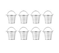 Milisten 8pcs Mini Iron Bucket Small Silver Planters for Flowers Decor Storage Versatile Miniature Buckets for