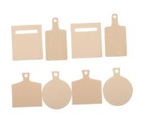 Milisten 8pcs Miniature Dollhouse Kitchen Accessories Small Unfinished Cutting Boards for DIY Projects Realistic Dollhouse Food Decor Safe for All Ages for Crafting and Collecting