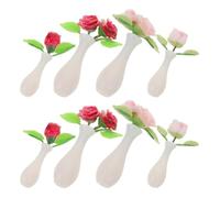 Milisten 8pcs Miniature Dollhouse Vase with Faux Porcelain Flowers Small Mini for Tiny House Decoration Craft Projects and Mini Gardening Ornaments