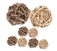 Milisten 8pcs Natural Grass Chew Balls for Small Animals Bunny Teething Toys for Hamsters Guinea Pigs Chinchillas Fun Dental Care Playthings Enhance Playtime Comfort