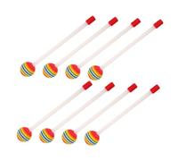 Milisten 8pcs Rainbow Lollipop Drumsticks Mallets Set for Boys and Girls, Plastic Musical Instrument Sticks, Percussion Drum Accessories for Beginner Students and Stage Performances