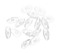 Milisten 8pcs Soft Silicone Eyeglass Pads for Nose with Ps Core Anti-Slip Glasses Nose Piece Replacement Set Easy to Install for Study and Work