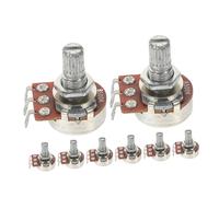 Milisten 8pcs Split Shaft Potentiometer Kit for Electric Guitar Bass Tone Bk Volume Audio Taper Pots with Knobs Short Shaft Replacement for Quick Repair and Pure Sound Optimization