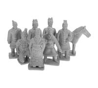 Milisten 8pcs Terracotta Army Collectible Figurines Warriors Statues Ancient China Decor for Home Office
