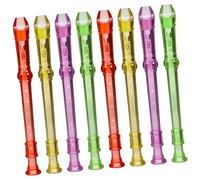 Milisten 8Pcs Transparent Clarinet Plastic Flutes for Beginners Educational Musical Instruments for Hearing and Motor Skills