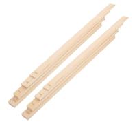 Milisten 8pcs Wooden Clay Mudboard Guide Strips for Pottery Projects, Rectangular Beige Wood Boards for Precise Polymer Clay Thickness Measurement and Crafting Tools