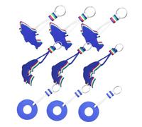 Milisten 9pcs Cartoon Floating Keychains for Boats Lightweight Anti-lost Water Key Holders with Dolphin Shark Lifebuoy Design Compact Pool Beach Surfing Key Floats for Water Sports