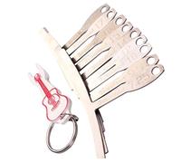 Milisten 9pcs Fretboard Radius Gauges for Guitar Bass Setup Metal Luthier Tools with Random Chain Easy to Read Measurements for Bridge Saddle Adjustments