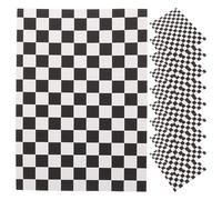 Milisten 9pcs Miniature Dollhouse Flooring: Self Adhesive Checkered Pattern Peel And Stick Floor Paper Stickers - 1:12 Scale Dollhouse Wallpaper 11.59x8.25''