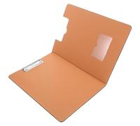 Milisten A4 Pu Leather Clipboard Folder with Storage Black Foldable Writing Clipboard for Office Medical Nursing Student Use with Organizer