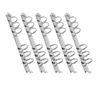 Milisten A6 Ring Mechanism 5Pcs Metal 6 Ring Binder Inserts for Notebook Organizer and Planner Refills