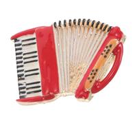 Milisten Accordion Brooch Pin for Clothes Accessories, Stylish Alloy Brooch with Secure Pin Closure and Vibrant Red Color, for Coats and Formal Occasions with Unique Accordion Shape