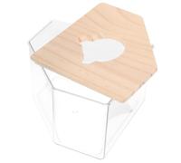 Milisten Acrylic Hamster Sand Bath Box Small Pet Sand Bathing Container Transparent Bath Basin for Hamsters Gerbils Mice Rats with Easy-clean Design and Observation Window