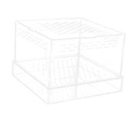 Milisten Acrylic Insect Habitat Box for Reptiles Snails and Critters Breeding Enclosure for Small Pets for Spider Lizard and Praying Mantis Care