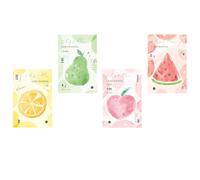 Milisten Adhesive Memo Pads Smoothly Writing Paper Notes 4 Pcs with Adorable Fruit-shaped Patterns Not Easy to Fade, for Office and Cafe Use