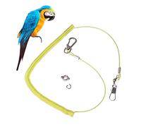 Milisten Adjustable 3M Elastic Parrot Leash Anti-Bite Bird Training Rope Claw Ring for Outdoor Activities for Parrots and Small Birds Random Color