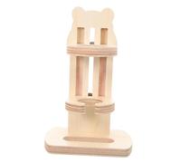 Milisten Adjustable Bamboo Water Bottle Rack for Hamsters and Pets Stable Decorative Holder Easy to Use Manual Polished Finish Pet Accessory for Adorable Animals