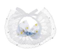 Milisten Adjustable Decorative Cat Collar Lace Flower Material Princess Style for Cats and Kittens Comfortable Fit Pet Accessory for Daily Use