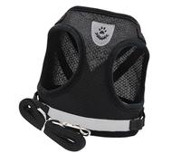 Milisten Adjustable Mesh Cat Leash and Harness Set for Small Dogs Reflective Band Escape Prevention Comfortable Vest for Kitten Puppy Walking Training