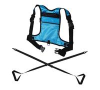 Milisten Adjustable Ski Harness with Backpack Pocket for Beginners Blue Ski and Snowboard Training Leash for Speed Control and Safety in Winter Sports