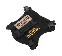Milisten Adjustable Tactical Cat Harness and Leash Escape Vest for Small Pets Padded Outdoor Training Walking Vest for Adventurous Cats Black with Embroidered Accents