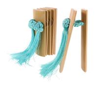 Milisten Allegro Bamboo Board Percussion Clap Boys and Girls Musical Instruments Hand Clappers Noisemakers Music Clap for Performances Educational Use Blue Tassel