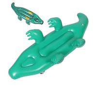 Milisten Alligator Inflatable Pool Float Unique Surfboard Fun Quick Inflation Valve for Pool Beach Activities Eye Catching Green Color