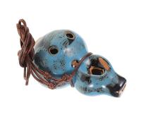 Milisten Alto C Ceramic Ocarina 6 Hole Gourd Flute with Wax Rope for Beginners and Outdoor Activities Music Instrument with Songbook for Hiking and Storytelling