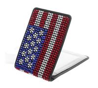 Milisten American Flag Rhinestone Car Registration Holder Stain-Resistant License Document Case Sparkly Vehicle Organizer for Women Interior Accessories