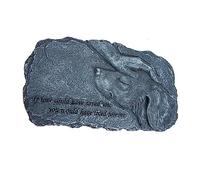 Milisten Angel Dog Memorial Stone Resin Pet Grave Marker Garden Tribute Statue for Bereavement with Compact Design and Touching Pattern
