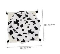 Milisten Animal Hanging Bed for Pets Dairy Cow Texture Plush Warm Nest Small Sugar Glider and Squirrel Hideaway Three Layer Design for Play and Sleep